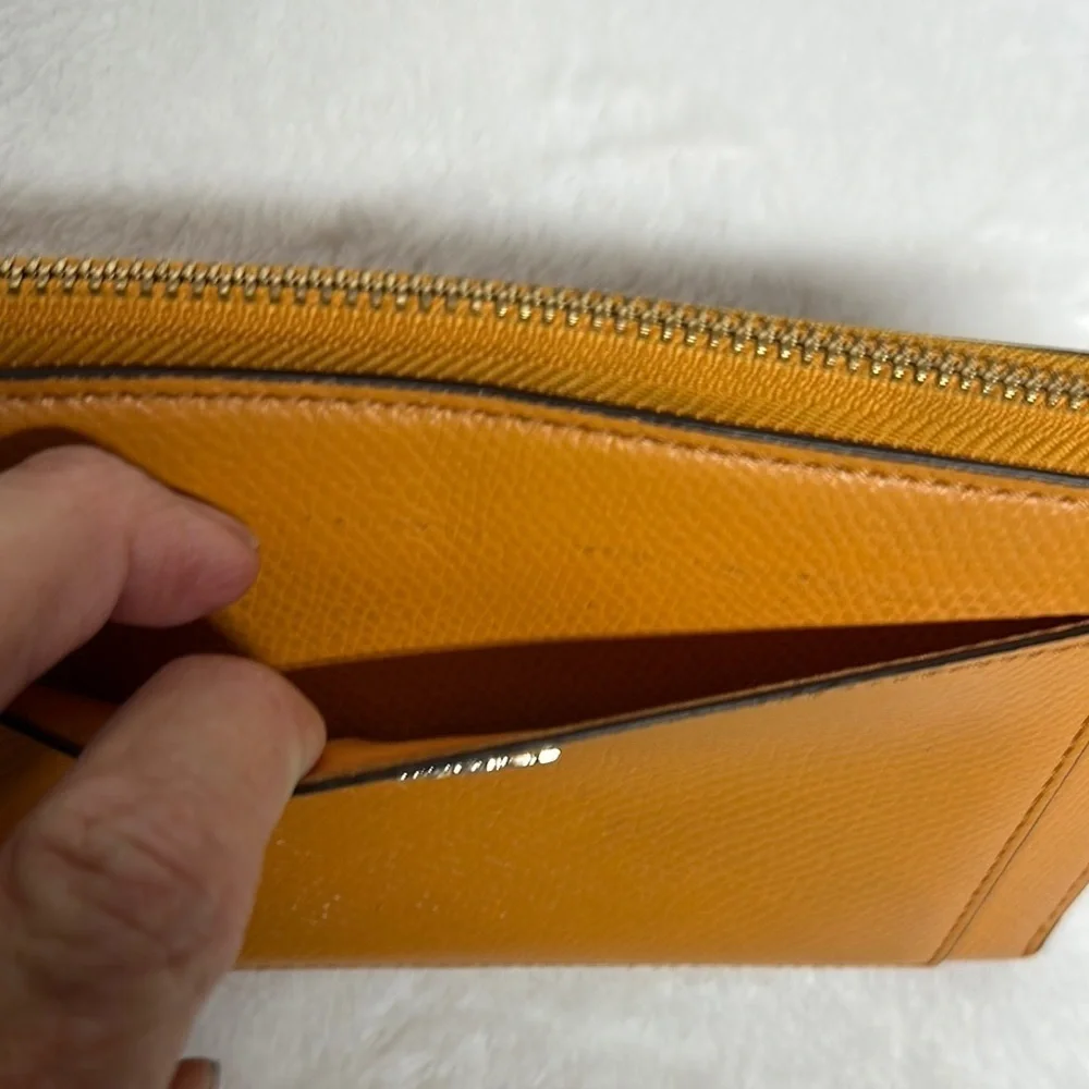 Coach Tan/ orangish Leather Wallet